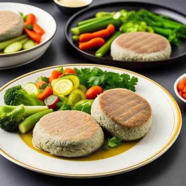 Паровые котлеты из кролика с овощами